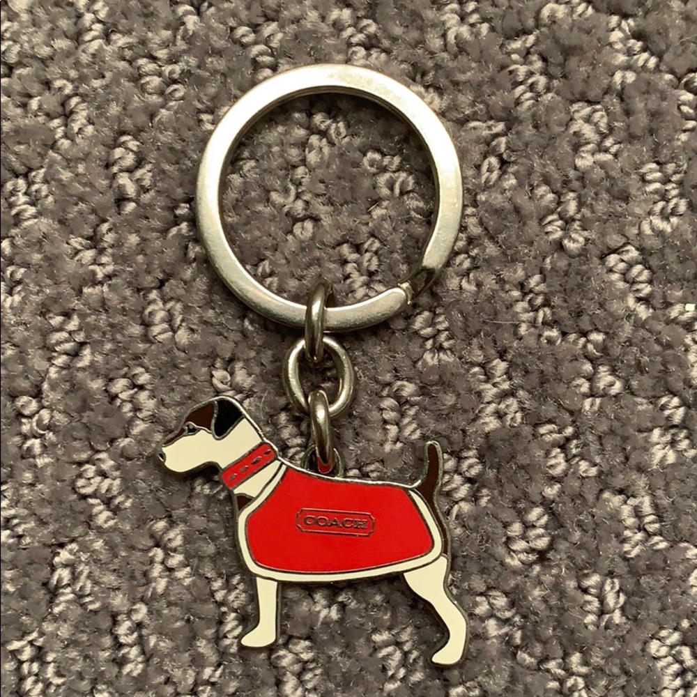 Coach dog keychain
